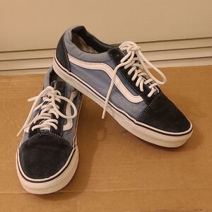 Vans Off The Wall Men's Two-Tone Blue and Black Sneakers